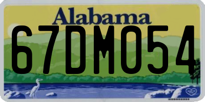 AL license plate 67DM054