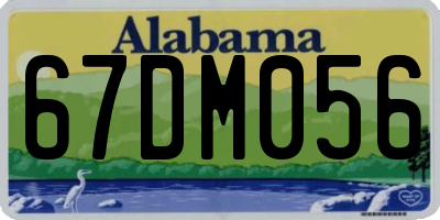 AL license plate 67DM056