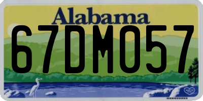 AL license plate 67DM057