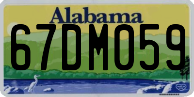 AL license plate 67DM059