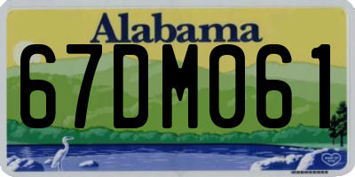 AL license plate 67DM061