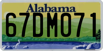 AL license plate 67DM071