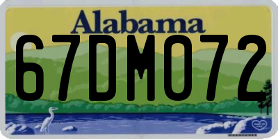 AL license plate 67DM072