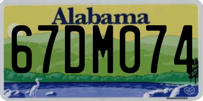 AL license plate 67DM074