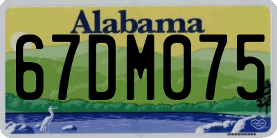 AL license plate 67DM075