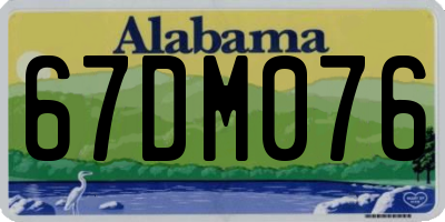 AL license plate 67DM076
