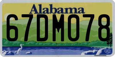 AL license plate 67DM078