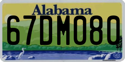 AL license plate 67DM080