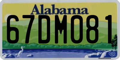 AL license plate 67DM081