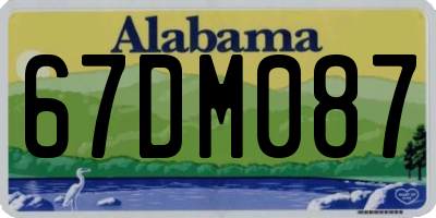 AL license plate 67DM087