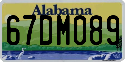 AL license plate 67DM089