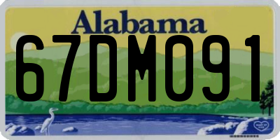 AL license plate 67DM091