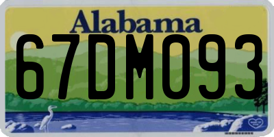 AL license plate 67DM093