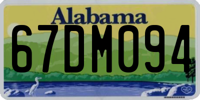 AL license plate 67DM094