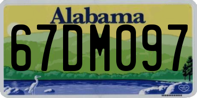 AL license plate 67DM097