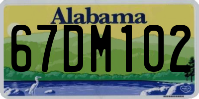 AL license plate 67DM102