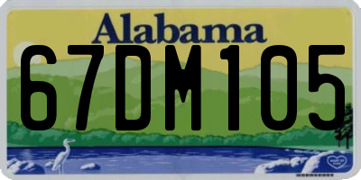 AL license plate 67DM105