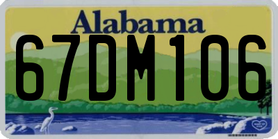 AL license plate 67DM106