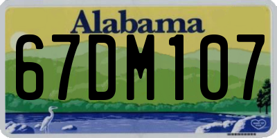 AL license plate 67DM107