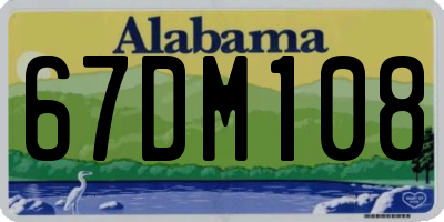 AL license plate 67DM108