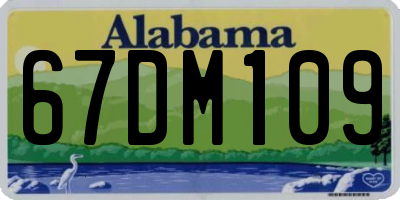 AL license plate 67DM109