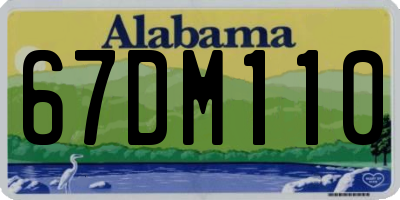 AL license plate 67DM110