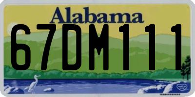 AL license plate 67DM111