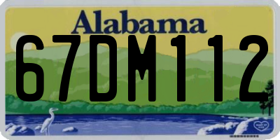 AL license plate 67DM112