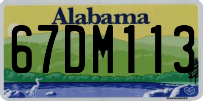 AL license plate 67DM113