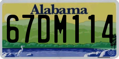AL license plate 67DM114
