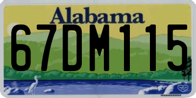 AL license plate 67DM115