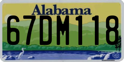 AL license plate 67DM118