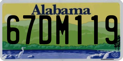 AL license plate 67DM119