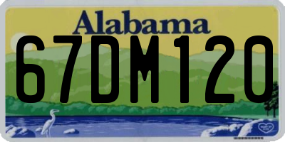 AL license plate 67DM120