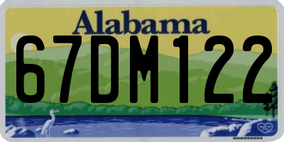 AL license plate 67DM122