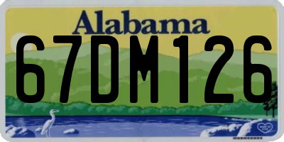 AL license plate 67DM126