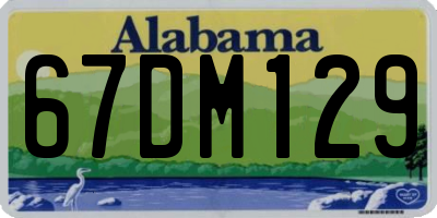 AL license plate 67DM129