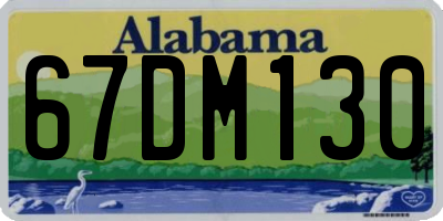 AL license plate 67DM130