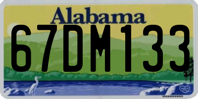 AL license plate 67DM133