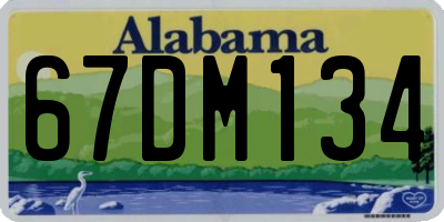 AL license plate 67DM134