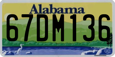 AL license plate 67DM136