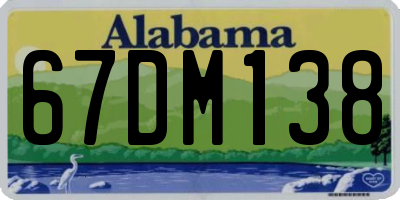 AL license plate 67DM138