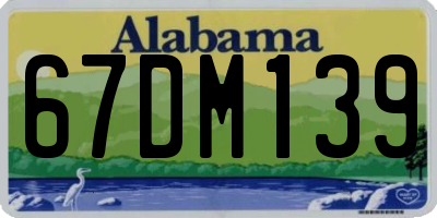 AL license plate 67DM139