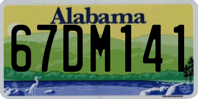AL license plate 67DM141