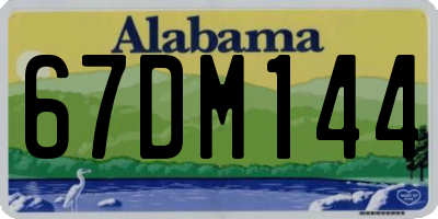 AL license plate 67DM144