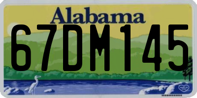 AL license plate 67DM145