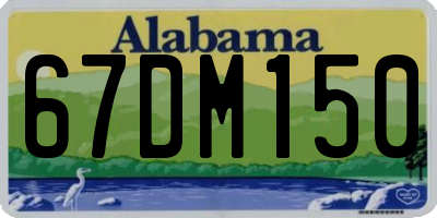 AL license plate 67DM150