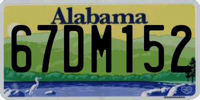 AL license plate 67DM152