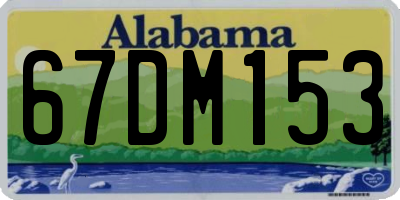 AL license plate 67DM153