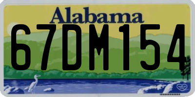 AL license plate 67DM154